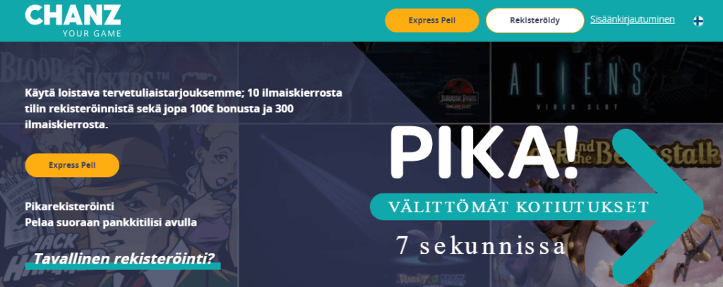 Esimerkisi Chanz kasino tarjoaa pikapelit Euteller Expressilla